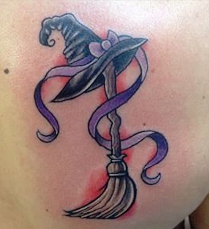 Marvellous Witch Tattoo Design