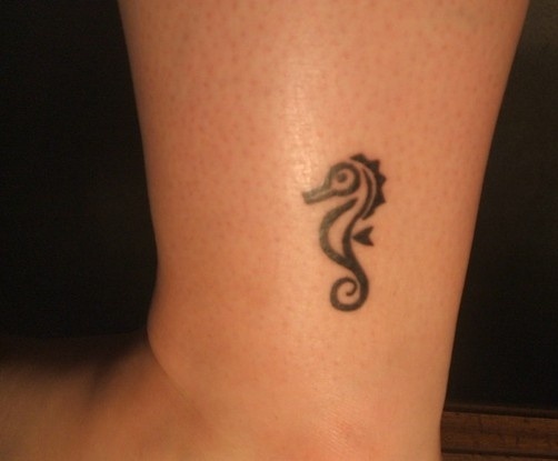 Simple Seahorse Tattoo