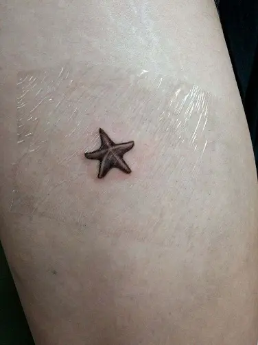 Realistic Starfish Tattoo On Back Right Shoulder By Jessica Brennan