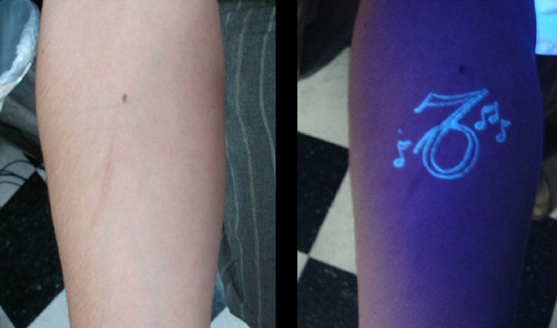 White Ink UV Light Tattoo Designs