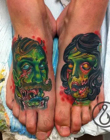 100 Zombie Monster Heart Sleeve Tattoo Design png  jpg 2023