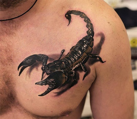 3d Pattern Scorpion Tattoo