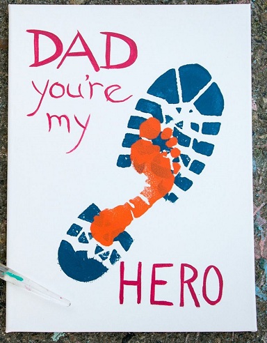 Foot Print Art for Father's Day