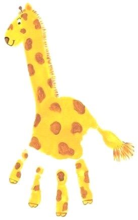Hand Stamp Giraffe