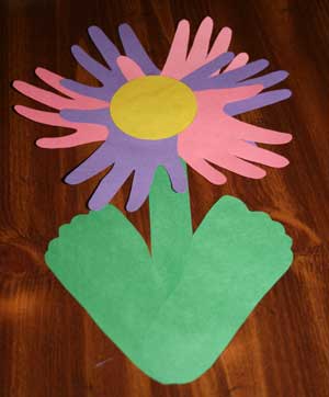 Hand and Footprint Flower Crafts