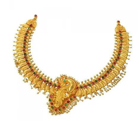 Designs 40 grams gold necklace Light Weight