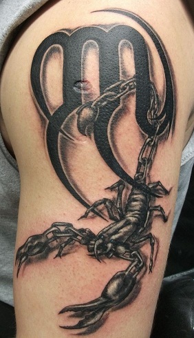 Zodiac Style Scorpion Tattoo