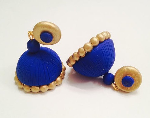 Feathered Quilling Jhumkas with Stud