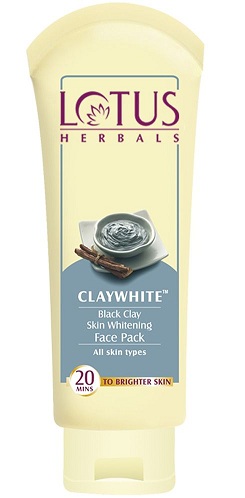 Lotus Herbals Clay White Black Clay Skin Whitening Face Pack