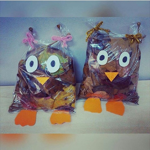 Plastic Bag Owl Craft