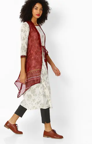 how to style kurti with jeans
KURTI WITH SHRUG AND JEANS