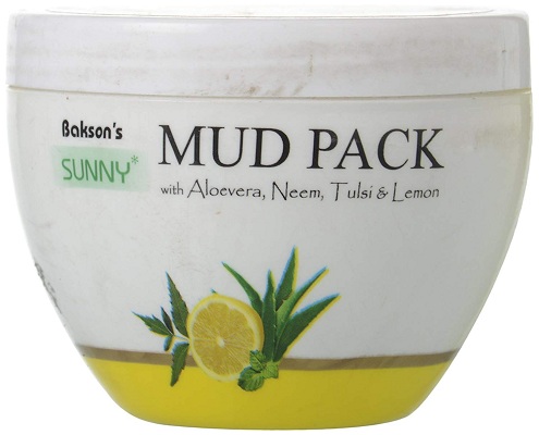 Bakson Sunny Mud Pack with Aloe vera, Neem, Tulsi and Lemon