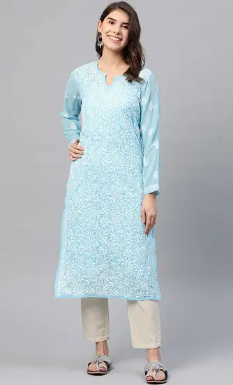 Buy Shubhisha Fashion Women's Silk Dress Material (Intercity 1007  GANGOUR_Sky Blue_FS) at Amazon.in