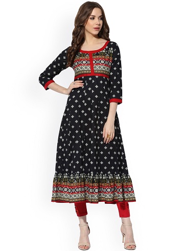Share more than 81 black kurti and red leggings best - thtantai2