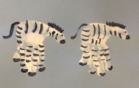 Hand Print Zebra