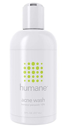 Humane Benzoyl Peroxide 10% Acne Treatment Body and Face Wash