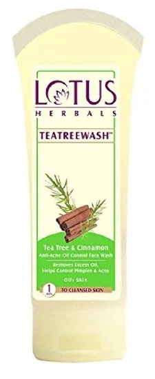 Lotus Herbals Tea Tree And Cinnamon Anti Acne Oil Control Face Wash