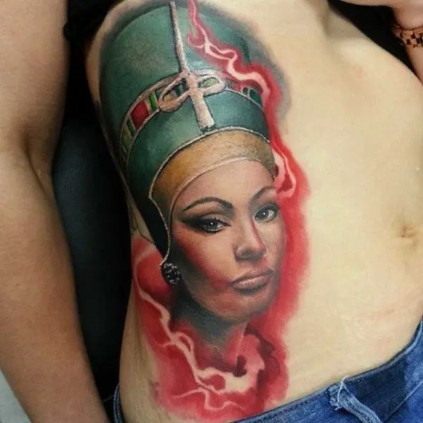 BBNaija Star Vee Gets Tattoo Of Ancient Egyptian Queen Nefertiti Photo