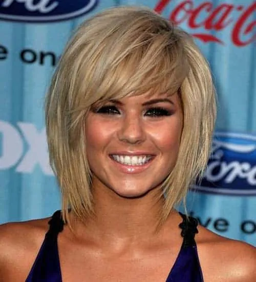 Bob haircut with bangs for medium hair Who is the layered bob for