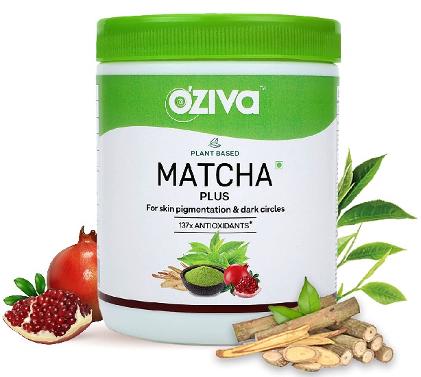 OZiva Plant-Based Matcha Plus Green Tea