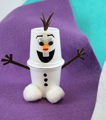 Paper Cup Snowman Craft