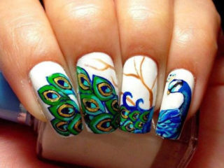 Top 9 Peacock Nail Art Designs
