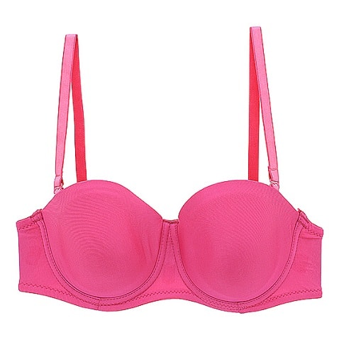 Pretty Secrets Candy Pink “Strapless Fling” Multi-Way T-Shirt Bra