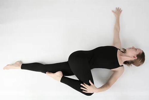 Reclined Spinal Twist - yoga for stress and depression