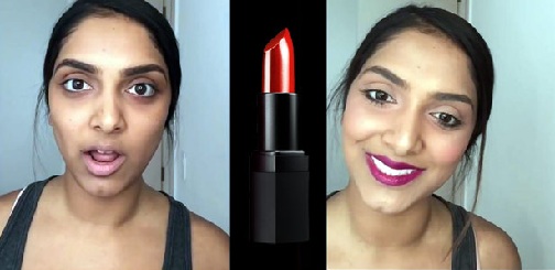 Red Lipstick for Dark Circles