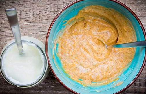 Turmeric and Curd Face Mask
