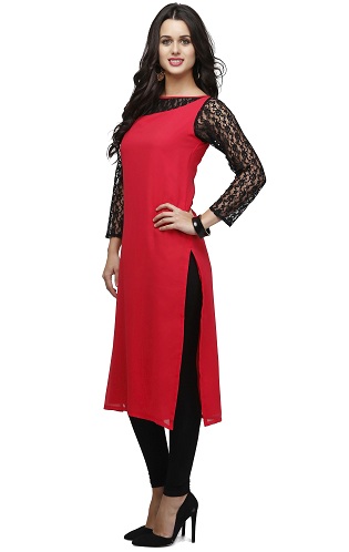 15 Stylish Red Colour Kurti Designs for Men and Women