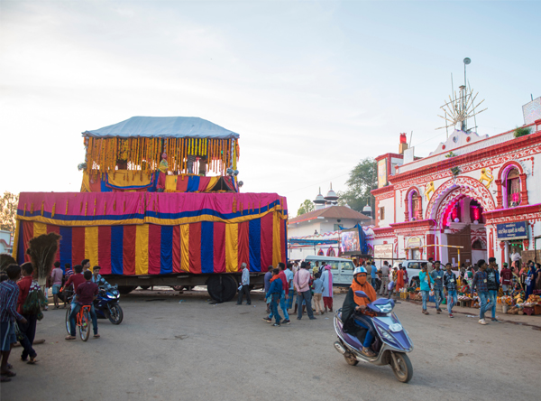 A decorated chariot during Bastar Dussehra festival Chhattisgarh