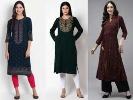 15 Latest Collection of Winter Kurtis For Ladies