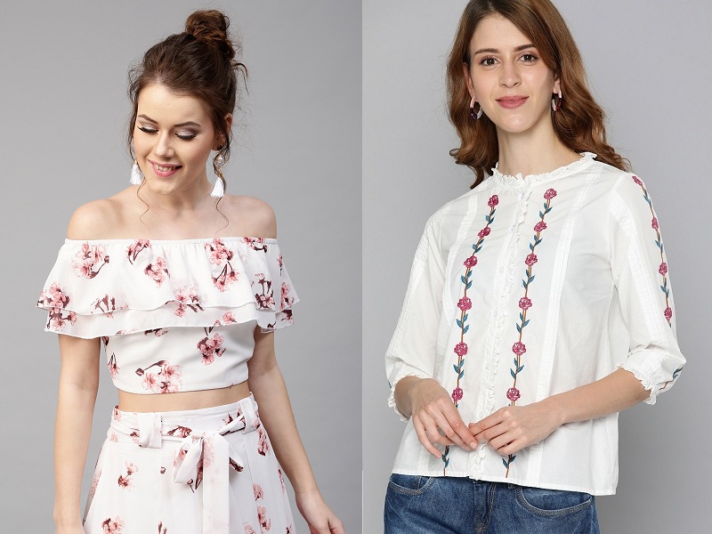 15 New Styles Of Ladies Tops In White Colour