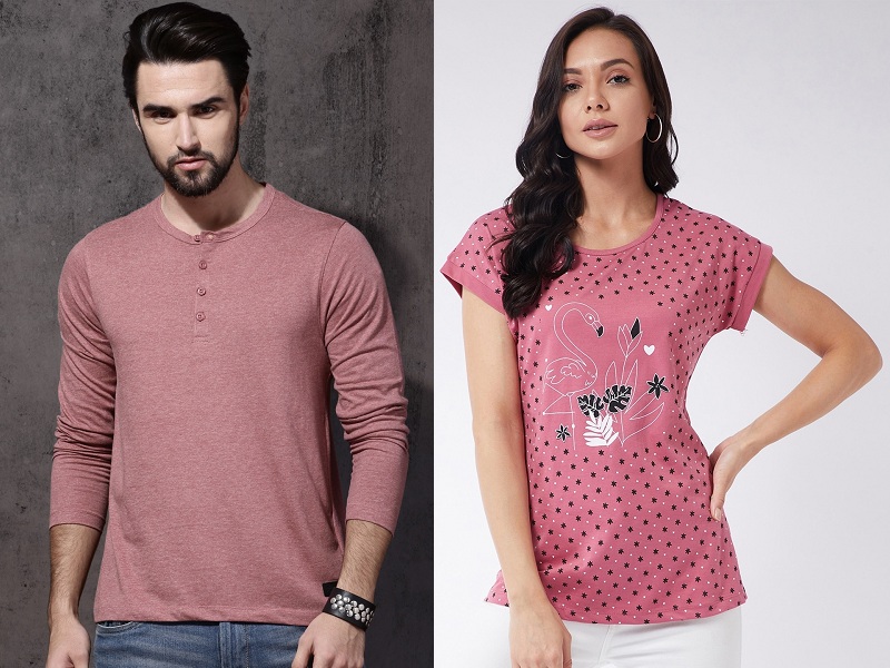 9 New Designs Of Pink T Shirts For Mens And Womens In Different Shades