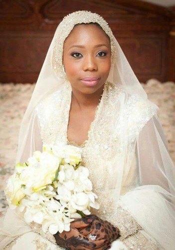 African Style Simple Wedding Hijab