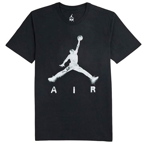 Black Plain Jordan Air T-Shirt for Men