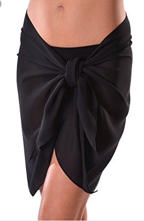 Black Simple Sarong Skirt