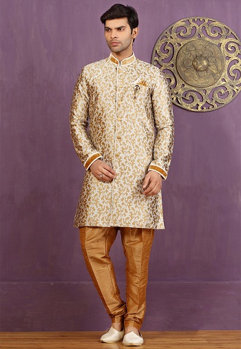 Golden Kurta Pajama Designs - 9 Trending and Traditional Collection