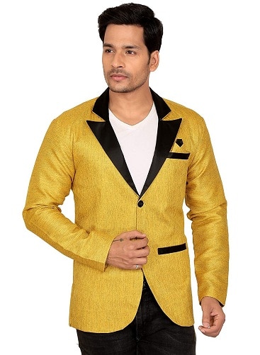 Casual Yellow Blazers for Men