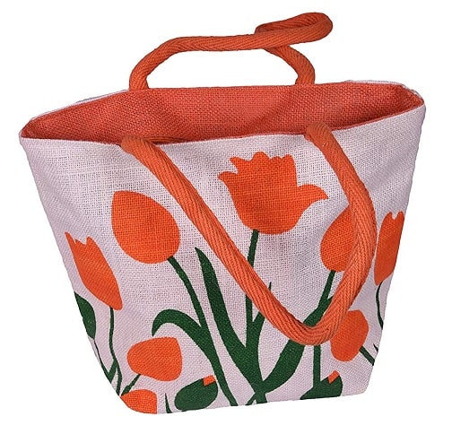 Fashion Jute Floral Bags