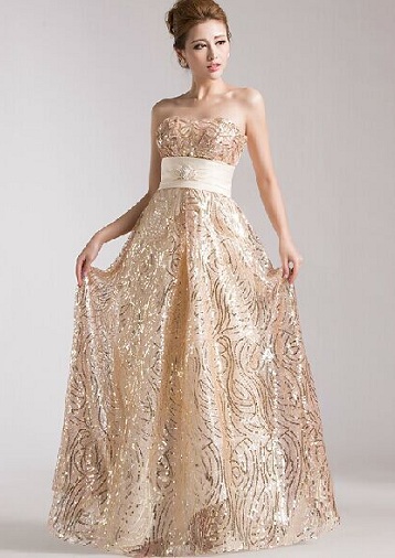 Gold Wedding Dress