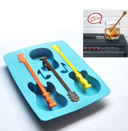Guitar Shaped Ice Cube Gift