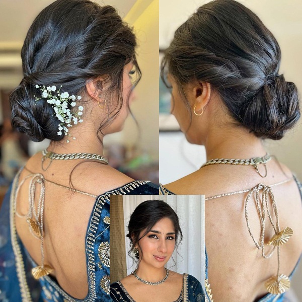 Share more than 82 simple bun hairstyle for saree latest