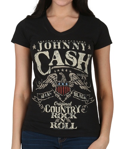 Johnny Cash Women Rock T-Shirt