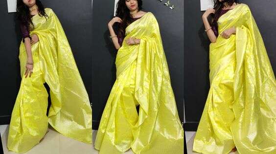 Open Pallu Style Drape Saree