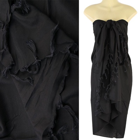 Pareo Dress Black Sarong
