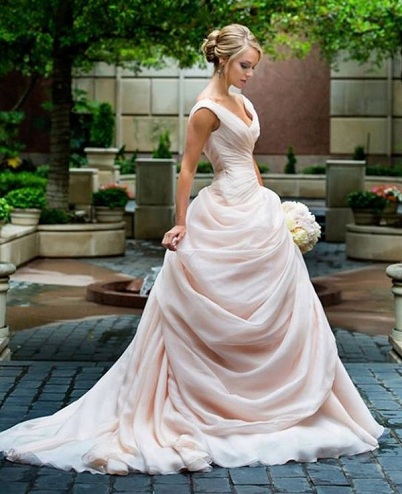 Pleated Wedding Dress
