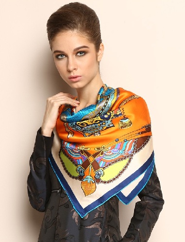 Silk square scarf & long fashion soft shawls  beautiful wrap