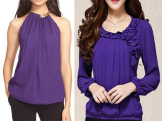 9 Latest Models of Purple Tops for Fashionable Look